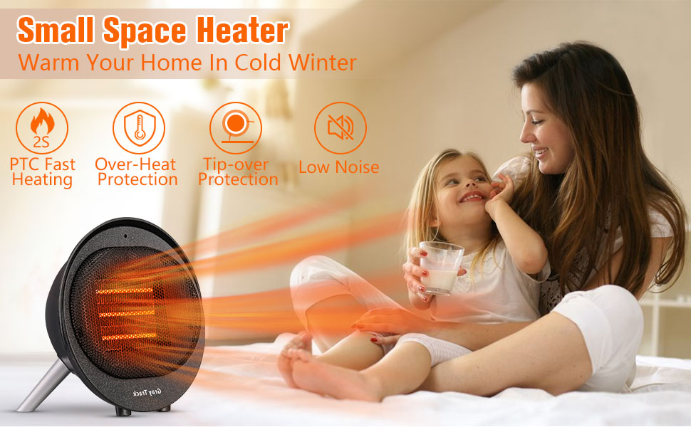 Amazon.com: Small Space Heater Portable Mini Ceramic Heat