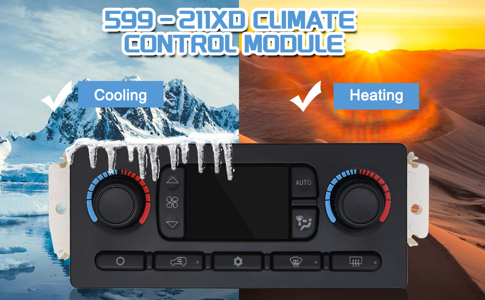 Geloo 599211XD Climate Control Module Replacement for