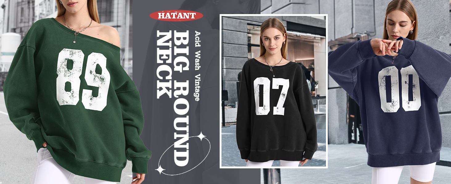Hatant Oversized Sweatshirt Christmas Sweatshirt Vintage One Shoulder Sweatshirt Fleece Pullover Red
