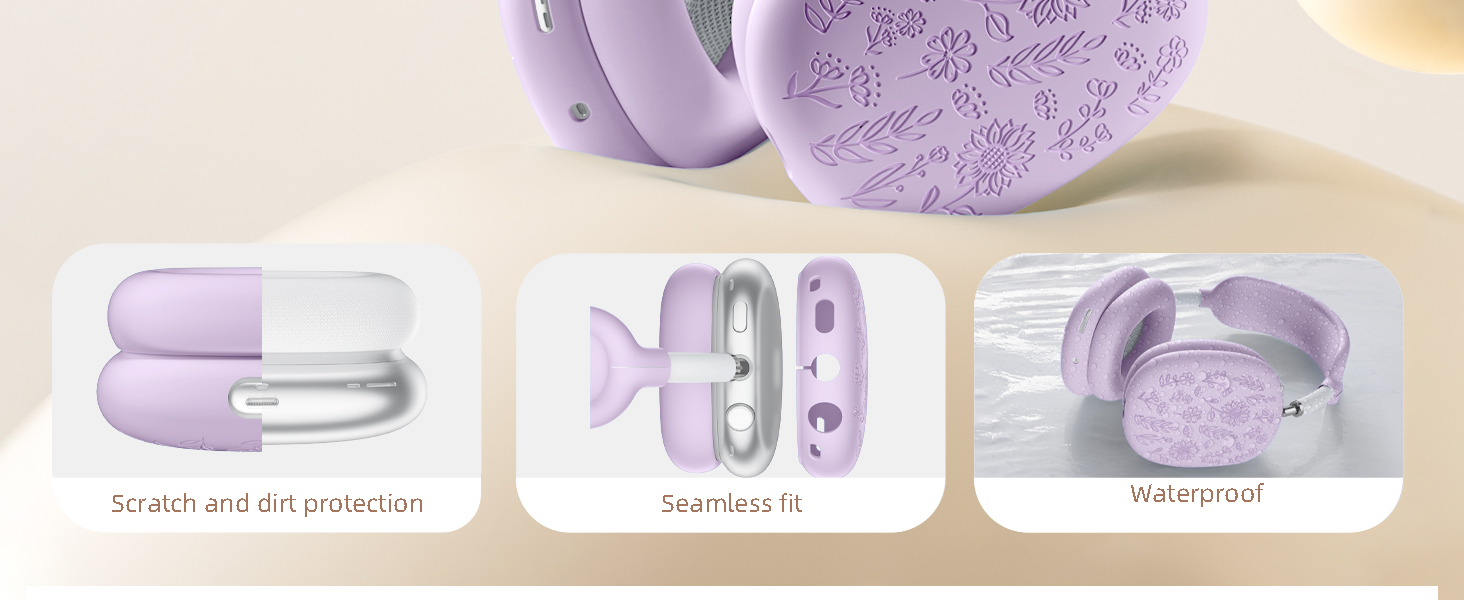 DaQin floral engraved case cover for airpods max case