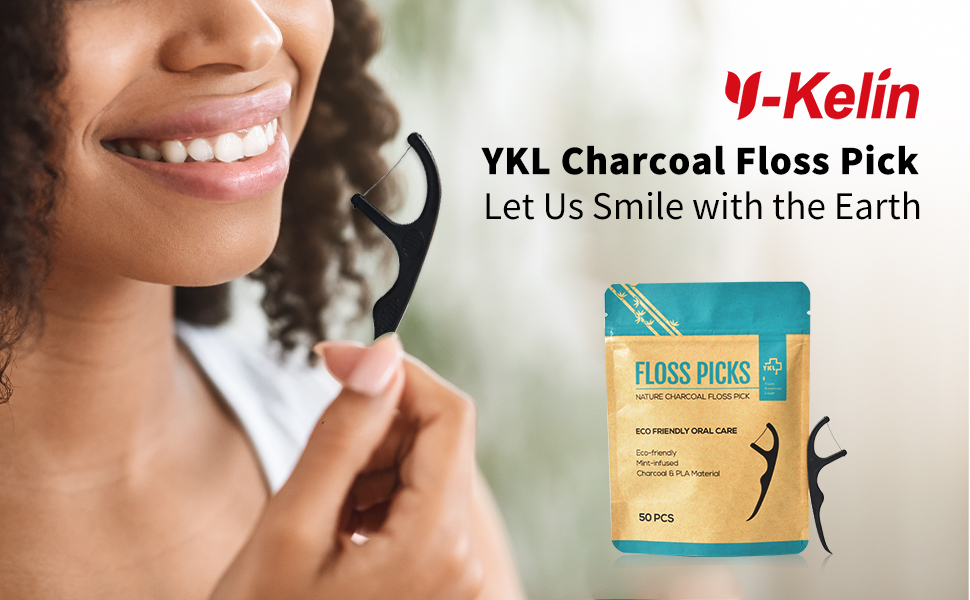 charcoal floss picks