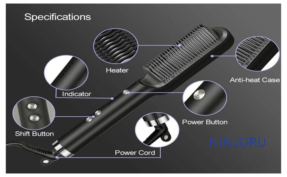 hair straightener brush comb