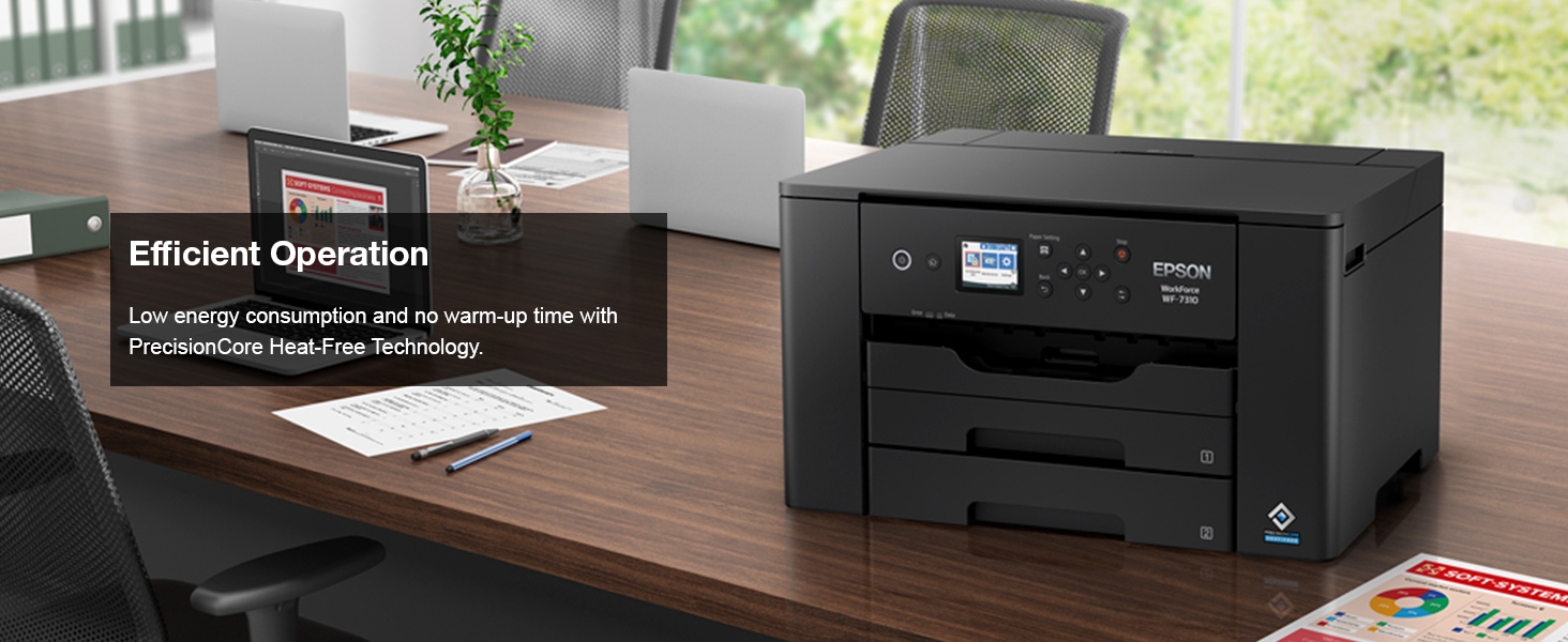 Low energy consumption and no warm-up time with PrecisionCore Heat-Free Technology.