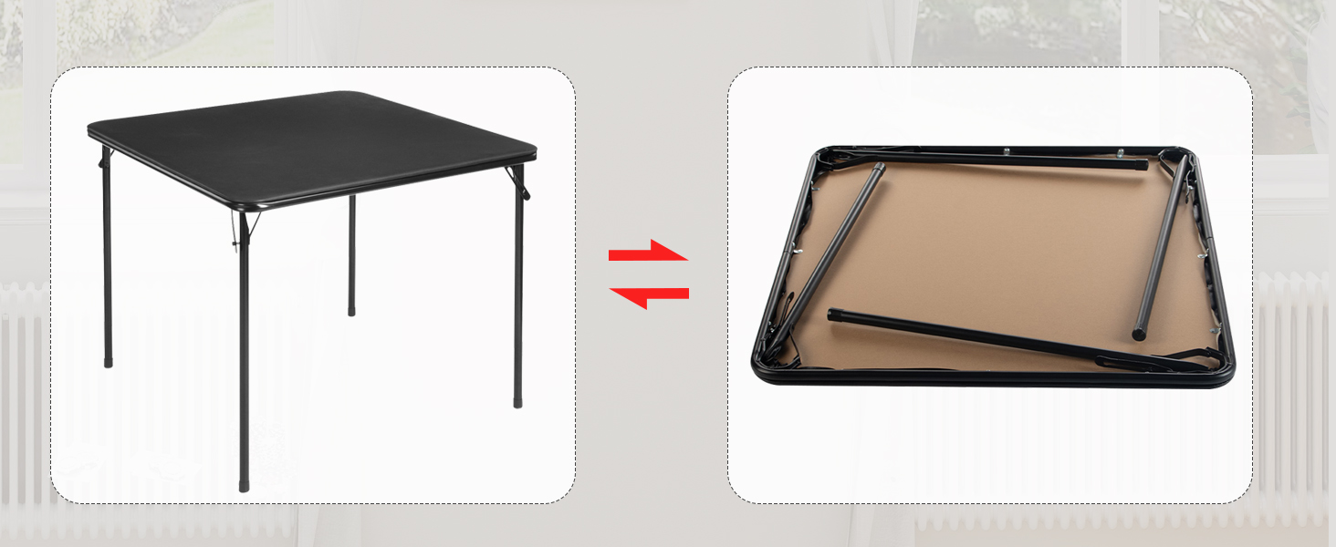 folding card table