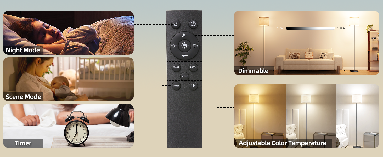 Floor Lamp with Remote