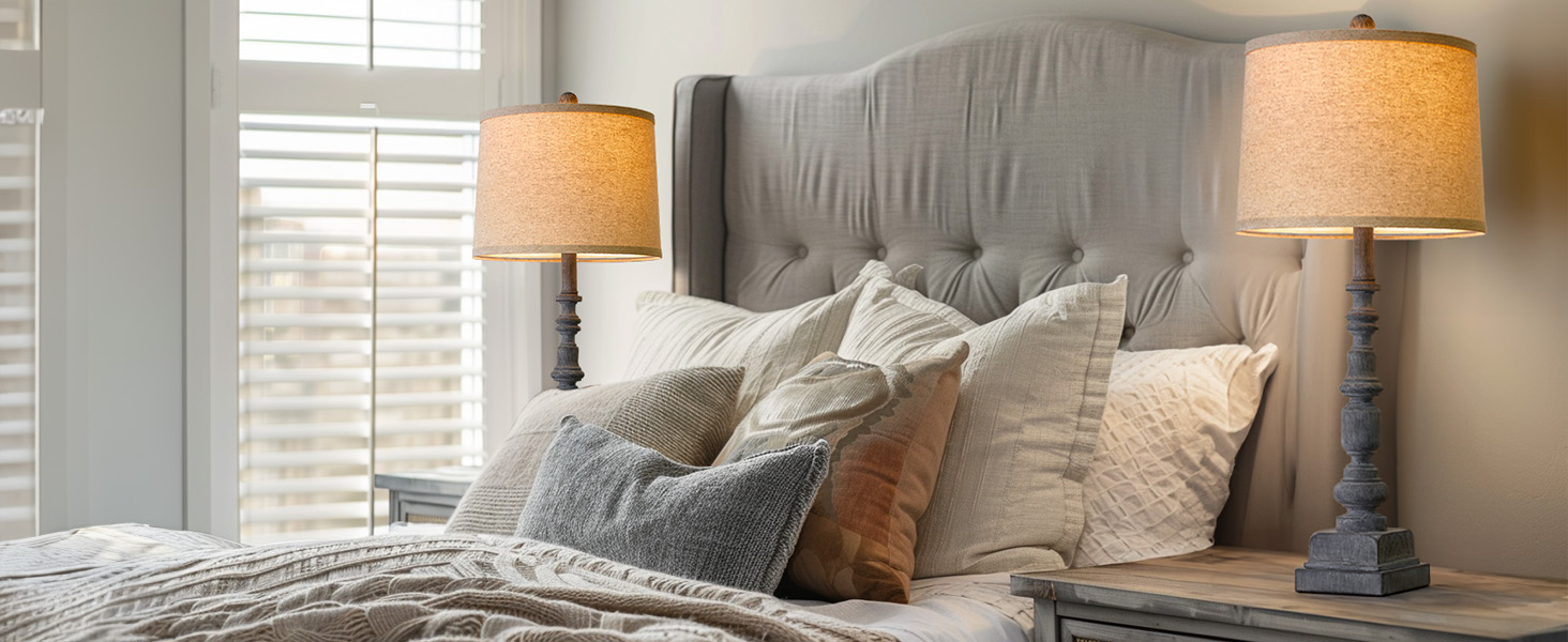 bedside lamps set of 2