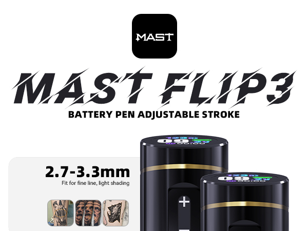 Amazon.com: Mast Flip3 Tattoo Gun Kit Wireless Machine 7