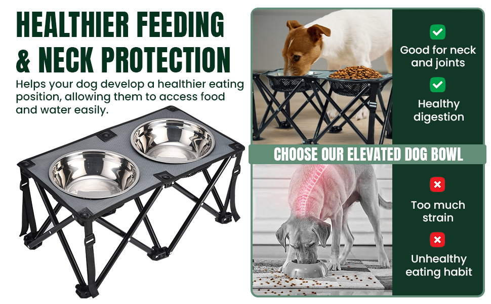 Camping Elevated Dog Bowl Stand