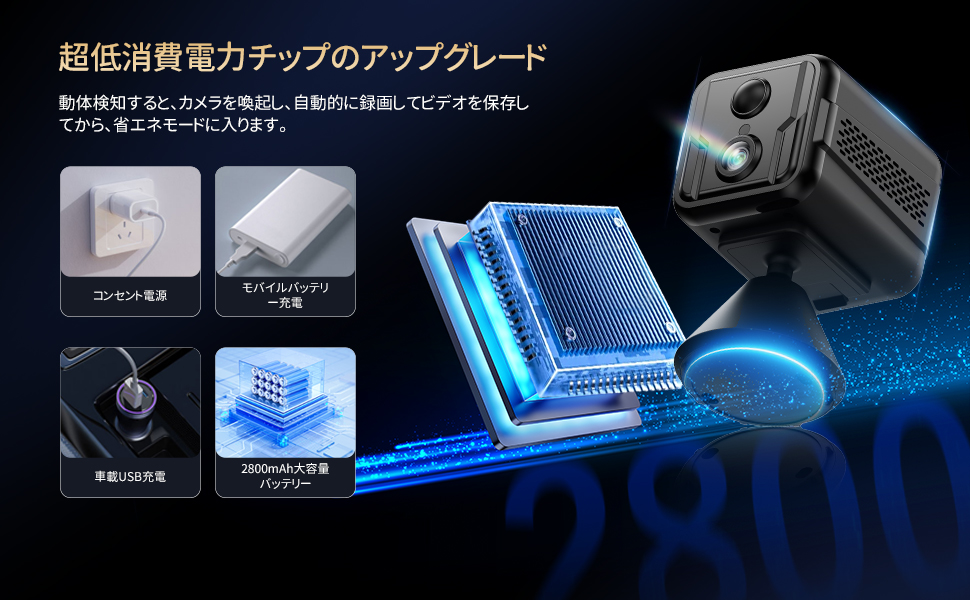 ❤2K高画質で24時間リアルタイム視聴＆録画OK♪❤高性能☆防犯カメラ Amazon.co.jp: 【最新の2K 多機能小型カメラ】 防犯カメラ 監視