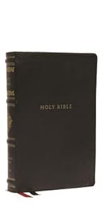 NKJV Personal Size Reference Bible Sovereign Collection Black Genuine LEather
