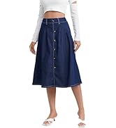 ZMTUO High Waisted Denim Skirt Dark Blue, Classic Style for Fashion Conscious Women in Daily Wear