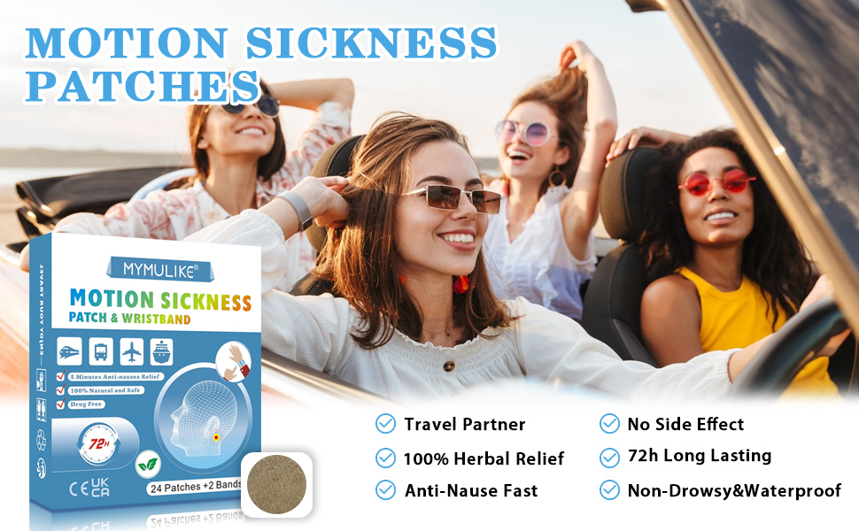 24 Counts MYMULIKE Motion Sickness Patches with Motion Sickness
