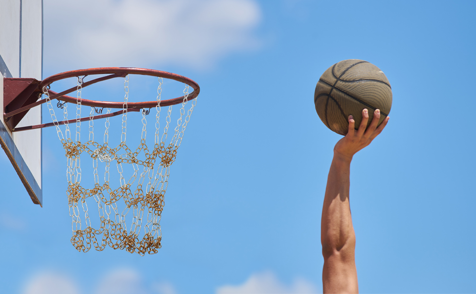 TRIXES Silver & Gold Metal Net Large Steel Chain