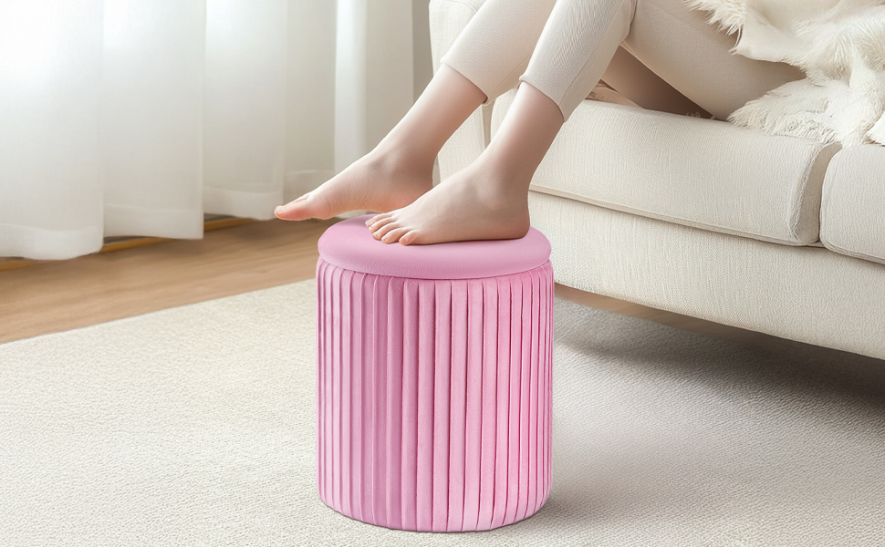 Modern Cute Ottoman Foot Rest for Living Room Bedroom. Coffee Table