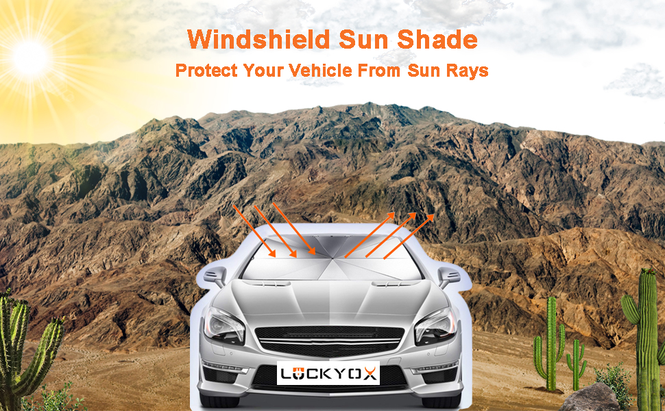 Car Windshield Sun Shade Umbrella LUCKYOX UV Protection