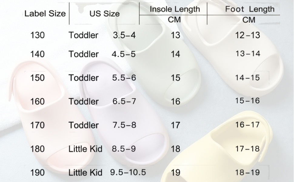 Toddler Little Kids Slides Sandals