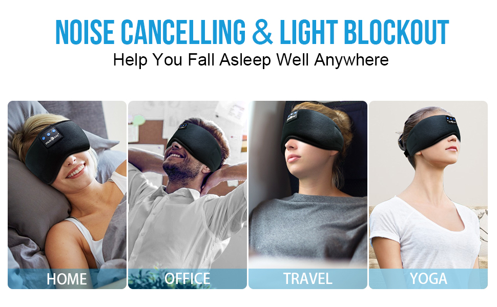 bluetooth sleep headphones sleeping eye music mask headband earbuds wireless