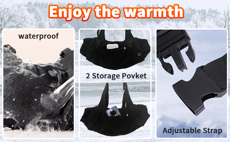 Heated Hand Muff Pouch with Battery Pack Hand Warm Pouch Hunting Pouch