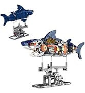 Amazon.com: UNCLE BRICK Mechanical Shark STEM Building Set
