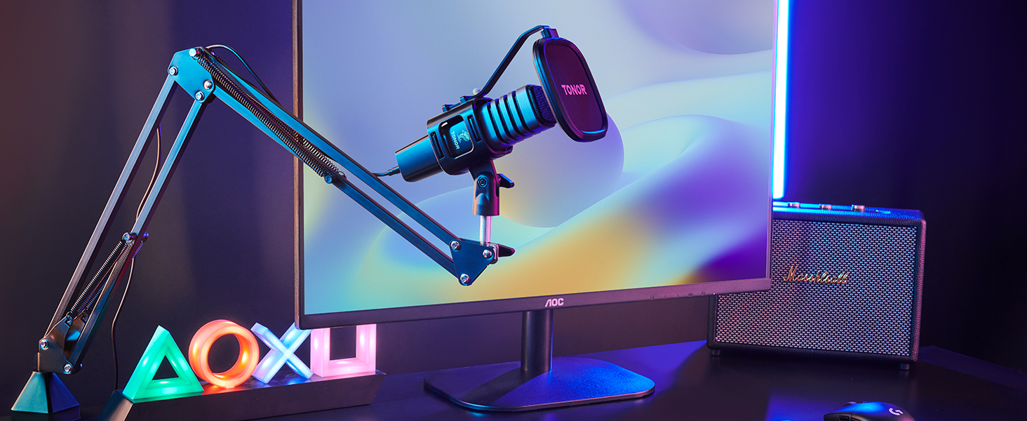 TONOR Mikrofon PC, USB Gaming Kondensatormikrofon Microphone Podcast ...