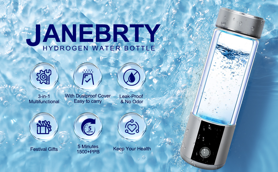 Janebrty Hydrogen Water Bottle