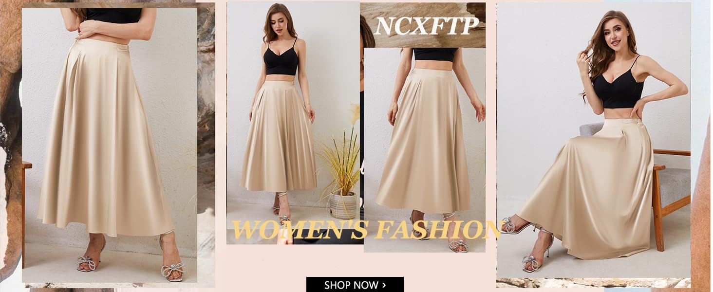 silk skirts for women