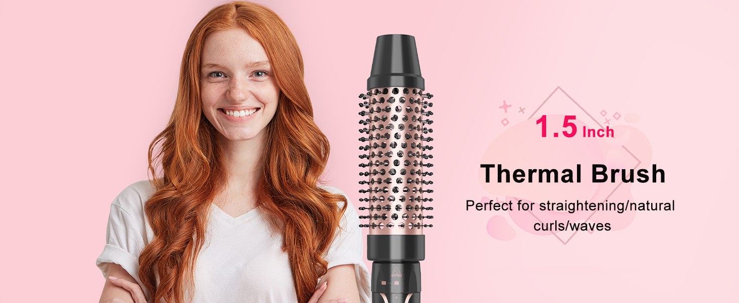 european curling iron hot air brush volumizing hair iron hot round brush hair styler 