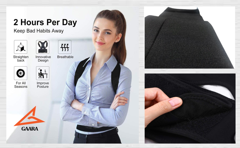 Premium Adjustable Magnetic Posture Corrector for Men Women Therapy  shoulder belt