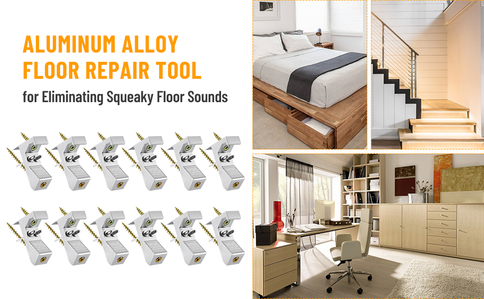 Venussar Squeaky Floor Repair Kit Pack of 12 Aluminum