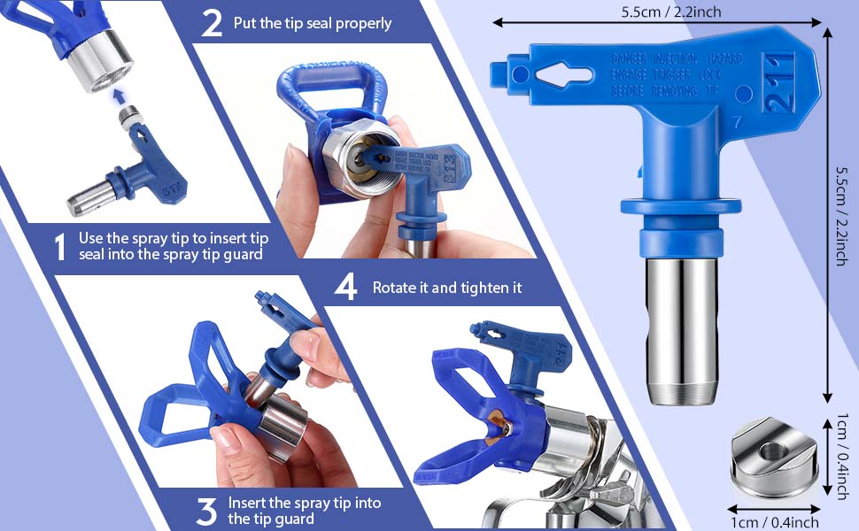 Reversible Nozzles Paint Spray Tips Airless Sprayer