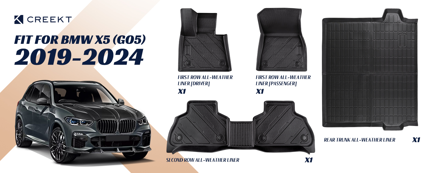 CreekT 4 PCS for BMW X5 Floor Mats 2025 2024 2023 2022 2021