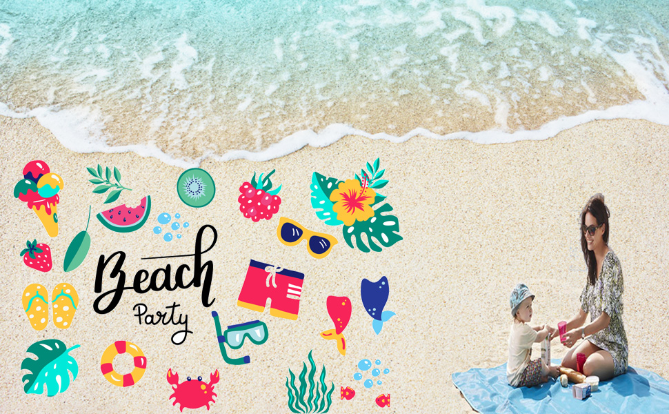 Beach Blanket Sandproof Beach Mat Sand Free Large 79'' x 79