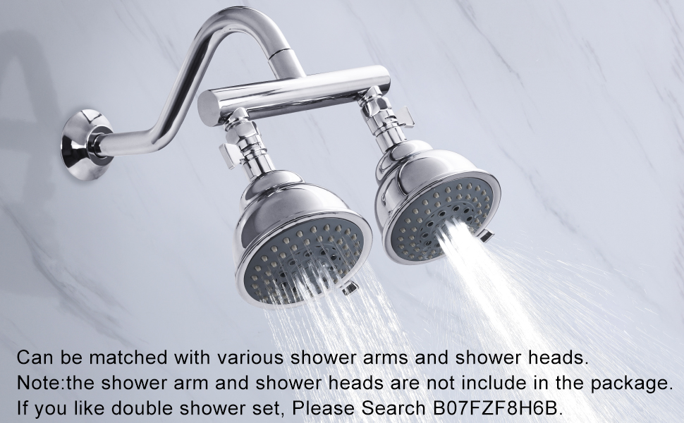 HAOXIN Double Outlet Shower Manifold with Shut Off Valve,Suitable for