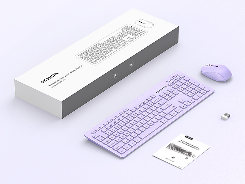 seenda Wireless Keyboard and Mouse Combo, 2.4GHz Wireless