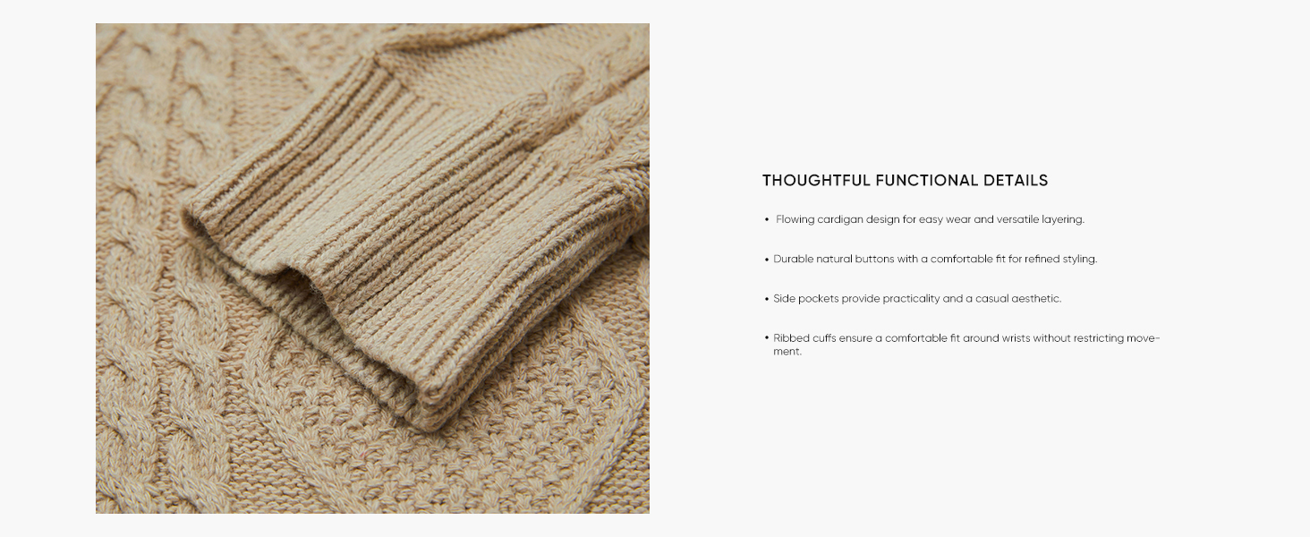 Wool Blend Shawl Collar Cardigan Sweater