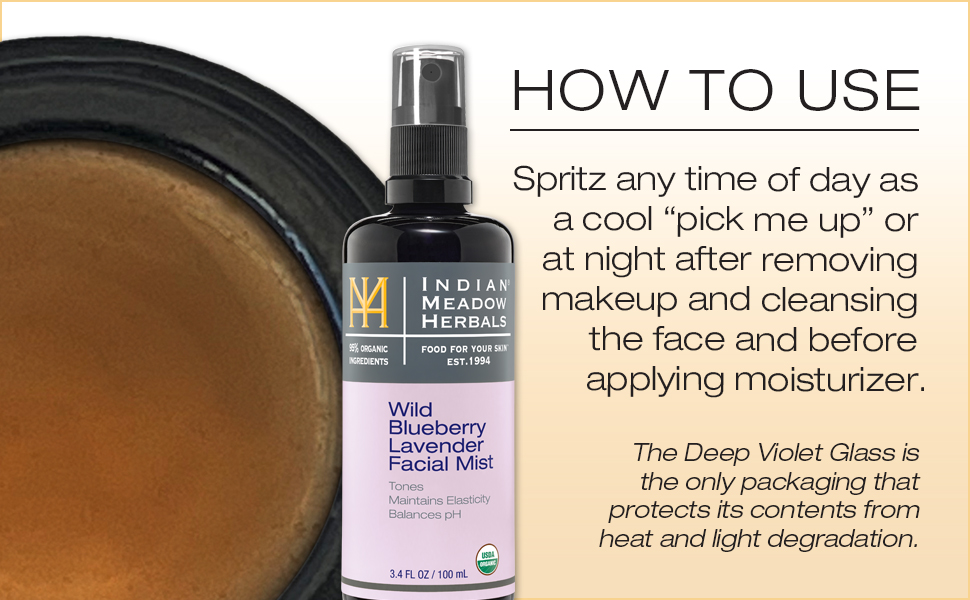 How to use Wild Blueberry Lavender Facial Mist
