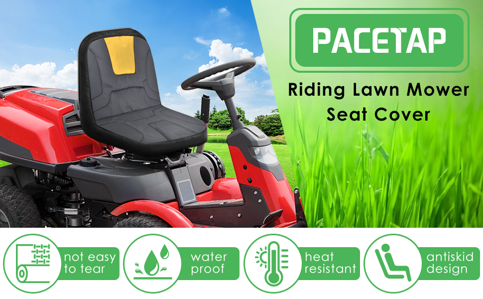 PACETAP Riding Lawn Mower Seat Cover, Heavy Duty 600D