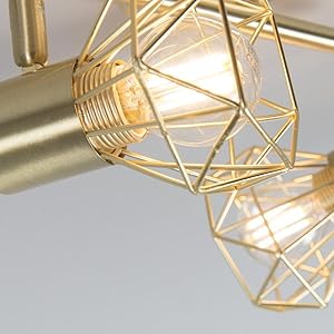 QAZQA Moderno Plafón Art Deco orientable oro - MOSH 2 Acero Alargada Adecuado para LED Max. 2 x 40 Watt