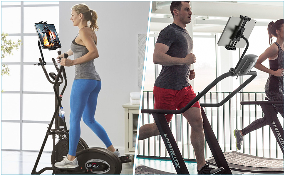 Cenawin Gooseneck Tablet Holder for Exercise Bike, Long Arm Flexible