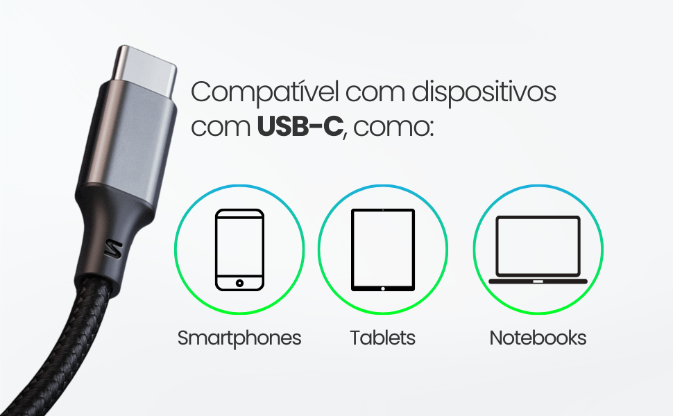 cabo usb c, tipo c, carregamento turbo, carregamento rápido, notebook, iphone, samsung, xioami