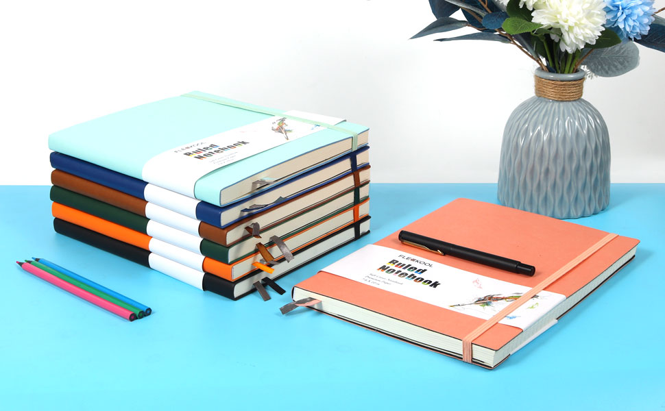 FLEEKOOL Business Journals 2 PACK B5 College Ruled Notebook Large Soft Cover