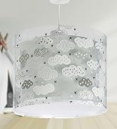 Dalber kinderlampe Pendelleuchte Hängelampe Clouds Wolken Grau kinderzimmerlampe, 33 x 33 x 25 cm