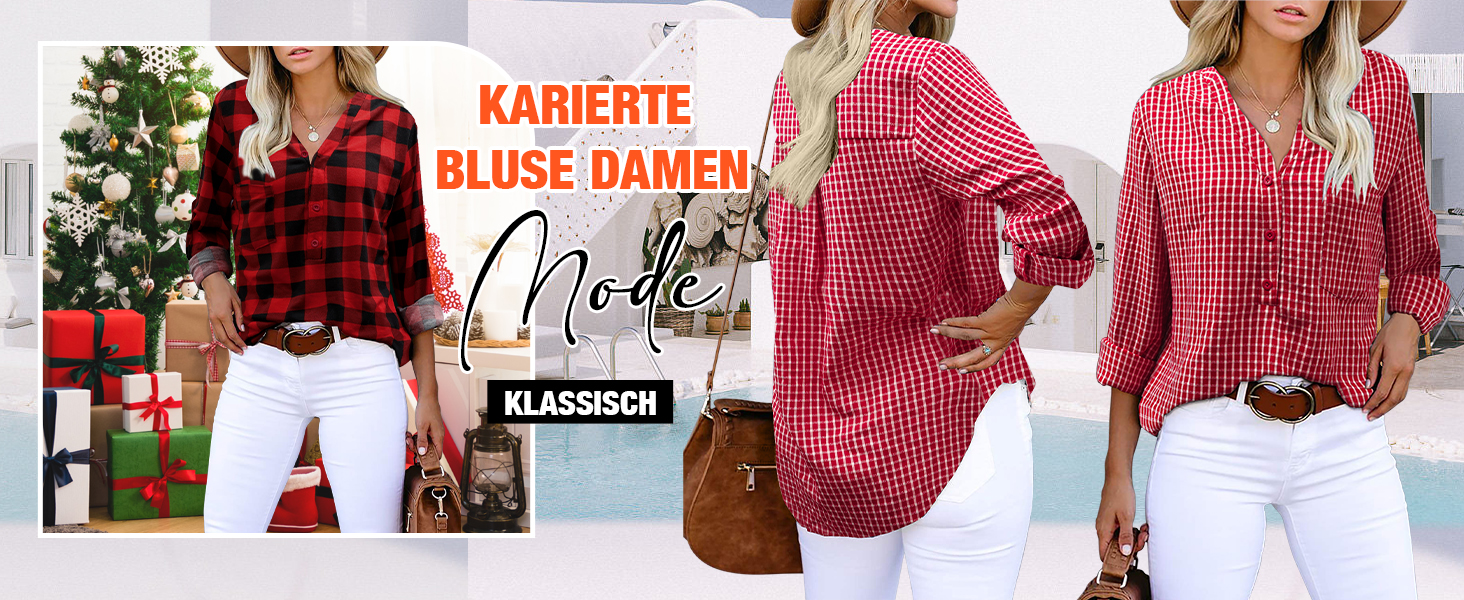 karierte bluse damen