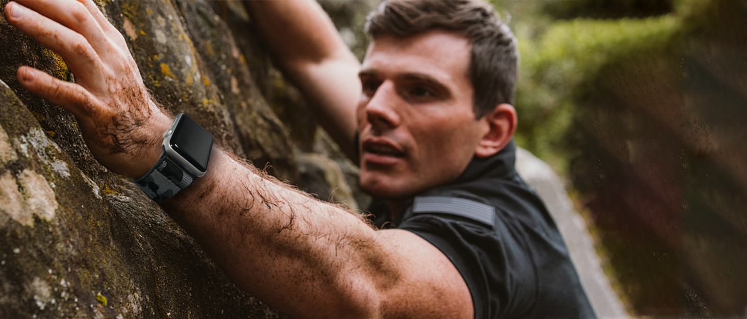 Stretchy Nylon Solo Loop band Compatible with Apple Watch