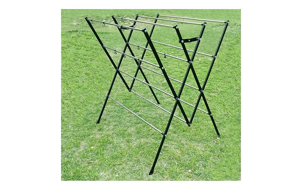 DRY LINE Basic Folding Cloth Drying Stand/Cloth Dryer Stand with Stainless Steel RODSRust