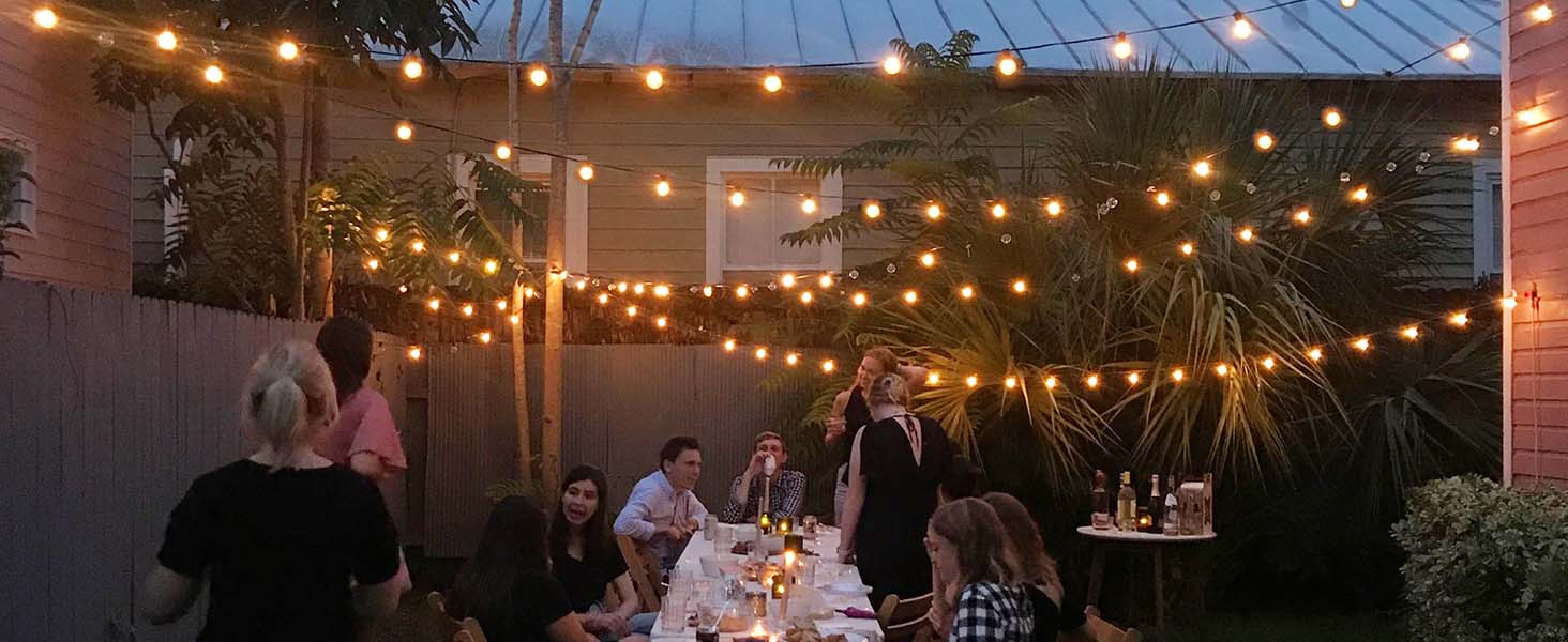 Outdoor String Lights for Home 25ft Decorative LED Bulb Light 