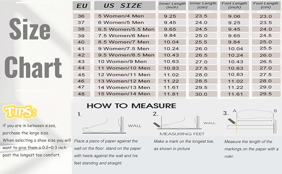 size   chart