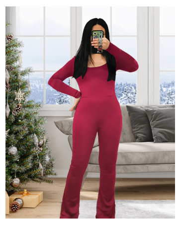 ROSE RED HOT PINK JUMPSUITS