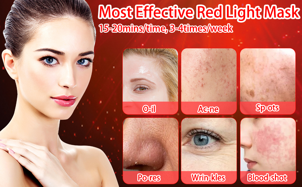 Red Light Therapy for Face, LED Red Light Therapy 660nm
