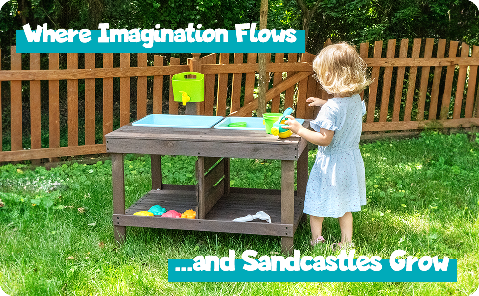 wonkawoo sand and water activity table promotes creativity and imagination